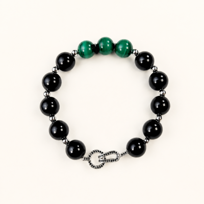 VÒNG TAY MALACHITE OBSIDIAN