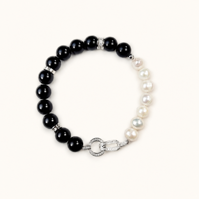 VÒNG TAY OBSIDIAN PEARL