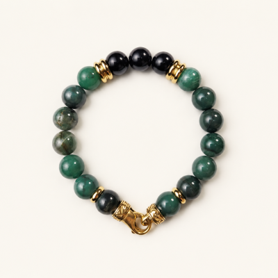 VÒNG TAY GREEN MICA OBSIDIAN
