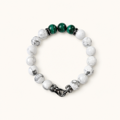 VÒNG TAY MALACHITE HOWLITE